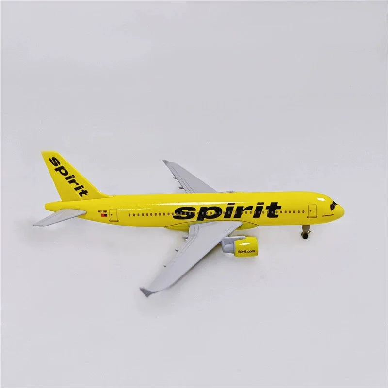 20cm Spirit A320 Metal scale aircraft 1:300 Scale Static Souvenir Plane Toy Model airplanes Children toys for Collection