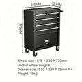 Portable Tool Cabinet Multi Layer Drawer Storage Cart Mobile Silent Wheel Organize Cabinet Auto Repair Workshop Tool Handcart