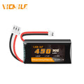 VICMILE SCX24 Battery 7.4V 450mAh Lipo Battery 2S 30C Rechargeable Lipos with PH2.0 Plug Fit for Most 1/10, 1/16, 1/18, 1/24 Sca