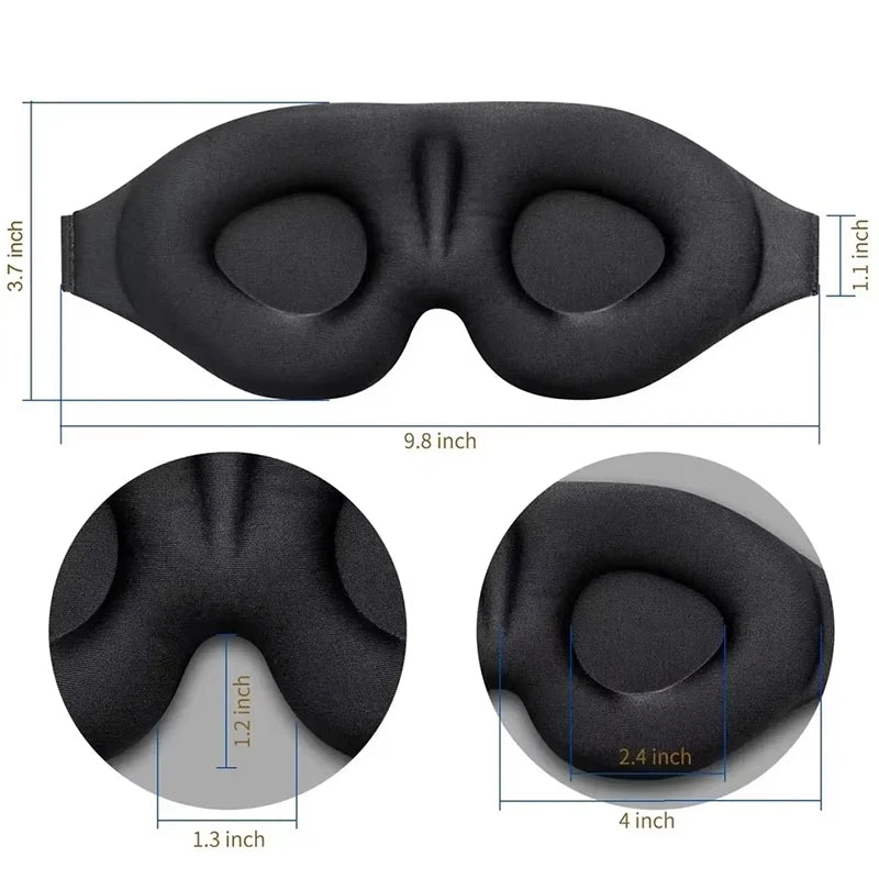 1/2/5/10pcs 3D Fashion Black Full Shading Sleep Mask Relaxing and Zero Pressure Soft Breathable Nap Mask To Relieve Eye Fatigue