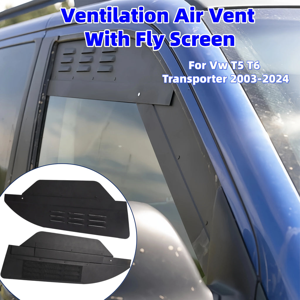 RV Window Ventilation Air Vent With Fly Screen For Vw T5 T6 Transporter 2003-2024 Campervan Motorhome Protection Accessories