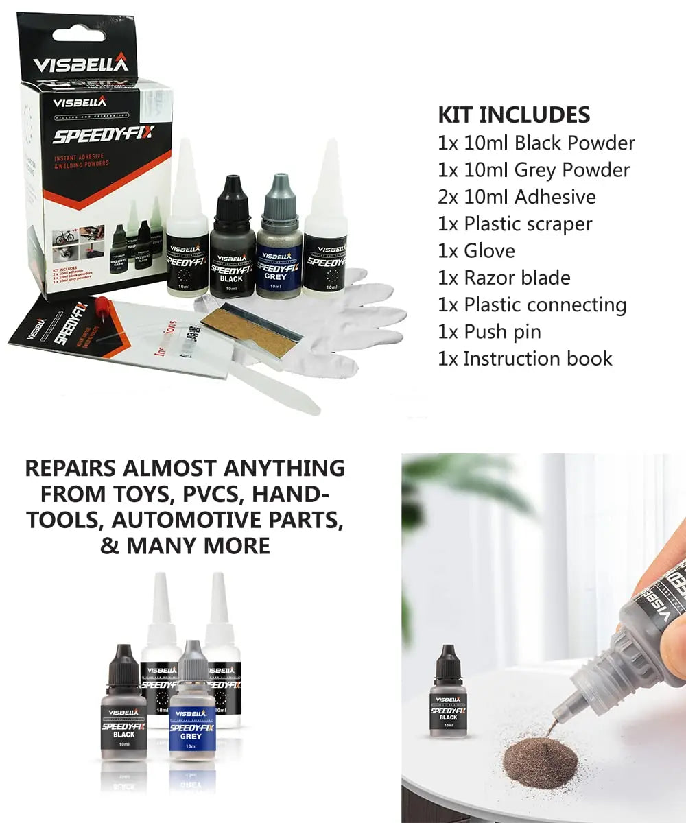 Super Glue Speedy Fix Metal Plastic Adhesive Welding Glue Strong Liquid Powder 7 Seconds Wood Repair Universal Caulk Adhesive