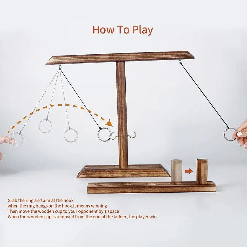 Family Party Toy Fast-paced Bar Drinking Ring Toss Game Adult Children Interactive Double Battle Throwing Home Board Game