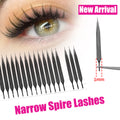 LAKANAKU New Arrival Narrow Spire Lashes Feather Individual Eyelash Extensions C D Cashmere Volume Premade Spikes Eyelashes