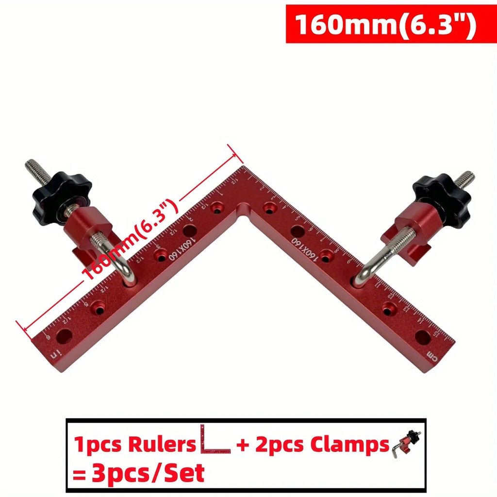 3/6pcs 90 Degree Positioning Squares Right Angle Clamps - Aluminum Alloy Carpenter Corner Clamping Square Tool