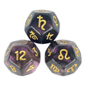 3Pcs Astrologys Dices 12-Sided Dices Divinations Tool Tarots Constellations Dices 54DE