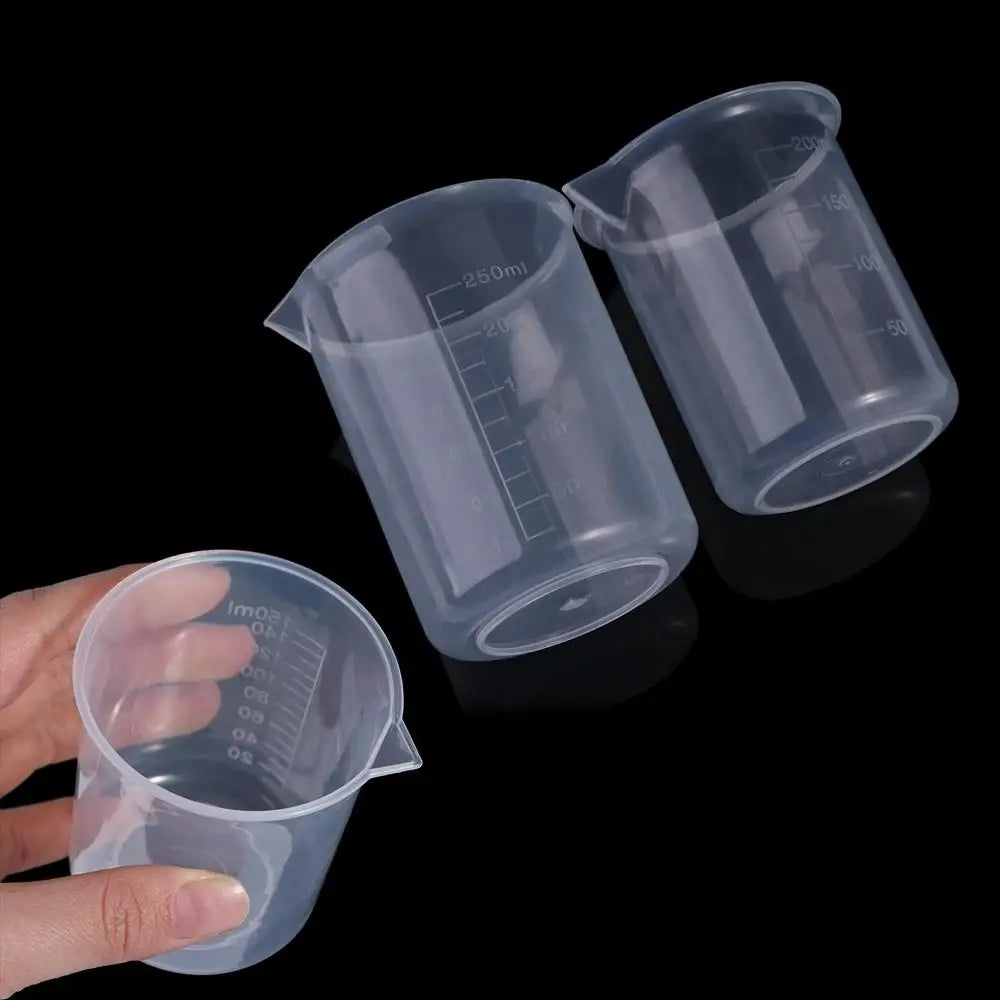 50/100/150/200/250/500/1000ML Stackable with Scale Thickened Transparent Graduated Cylinder Beaker Measuring Cup Mixing Cups