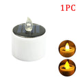 1-10PC Solar Tea Light Led Candles Flameless Outdoor Waterproof Solar Tea Light Rechargeable Candles for Party Garden Home Decor
