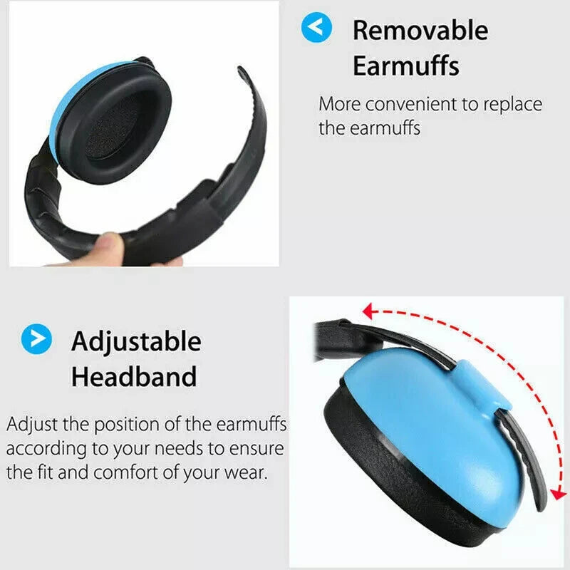 Baby Noise Reduction Headphones Kids Ear Muffs Loud Cancelling Hearing Safety for Children up to 0-3 Years Old