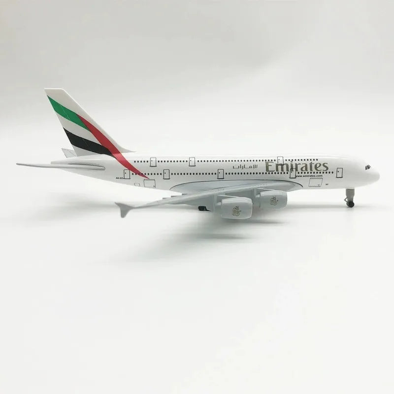Plane Model Airplanes A380 20cm Aircraft Model Emirates Airways Metal Replica Alloy Material Aviation Toy Simulation Decoration
