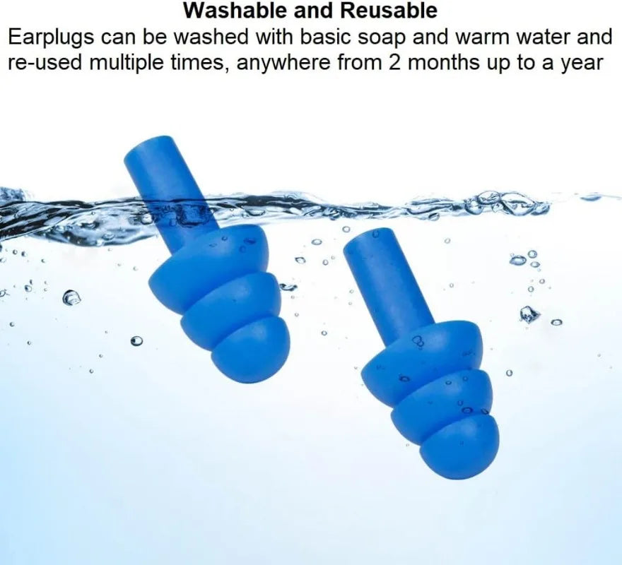 2-50Pcs Ear Plugs Sleeping Noise Cancelling Reusable Silicone Sound Block Earplugs Summer Waterproof Swimming Ear Plug with Box