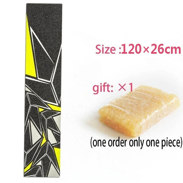 120cm Dancing Longboard Griptapes Long Board Grip Tape Skateboard Griptapes Anti-Slid Sandpaper Colorful Graphic Deck Protective