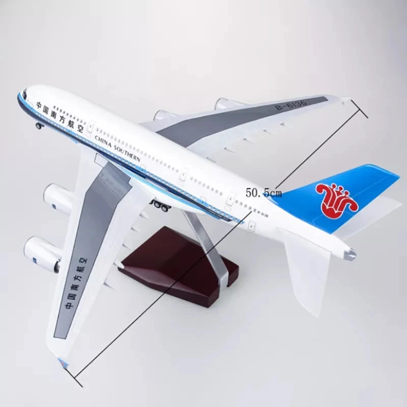 1/160 Scale Plane 46cm A380 China Southern Airways Collectible Miniatures Airplane Diecast Resin Aircraft Models Souvenir Home
