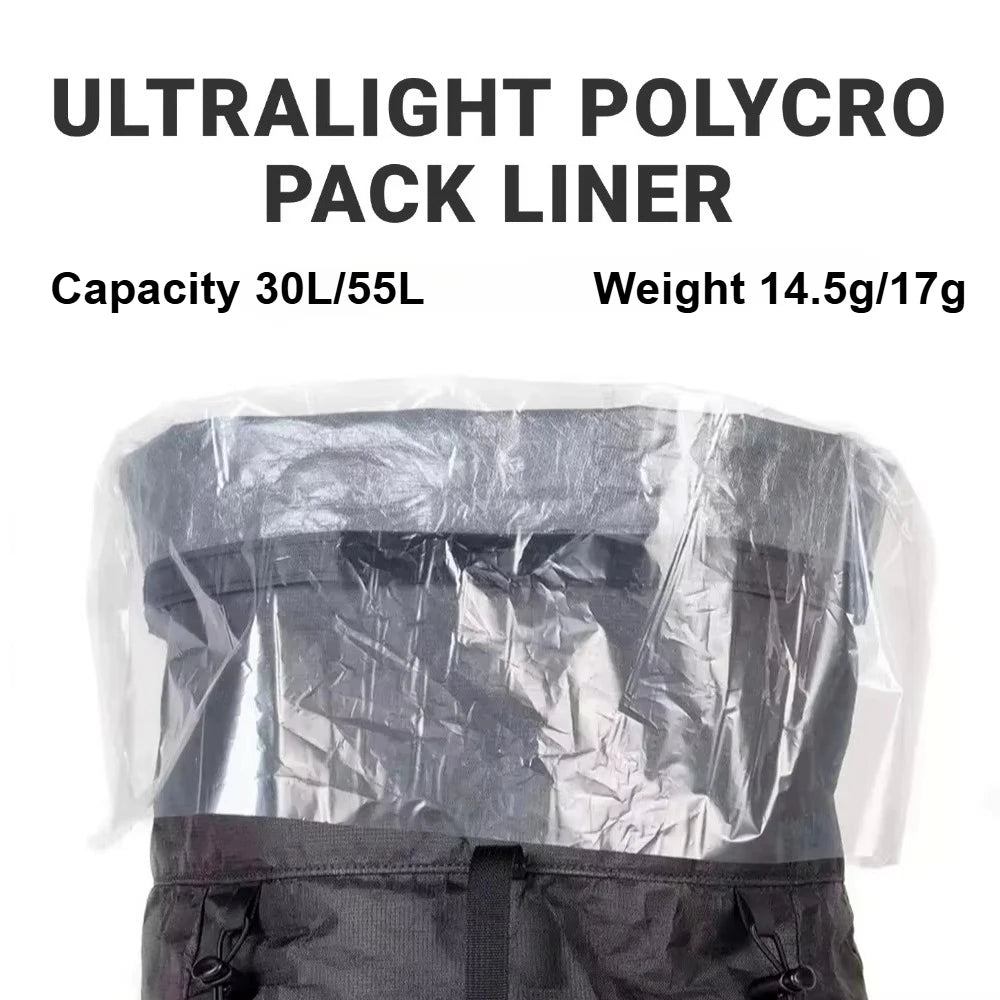 Backpack Liner Bag Packing Ultralight 14g/17g Polycro Inner Dry Bag Waterproof Storage for Hiking, Trekking,UL Camping Gear