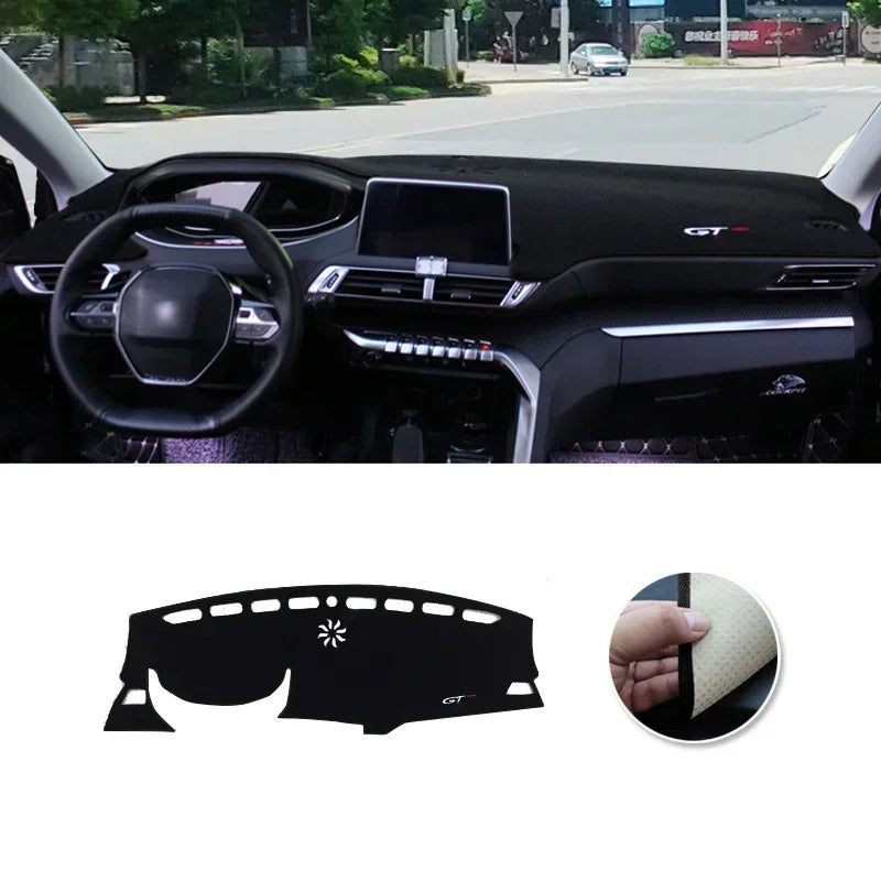 For Peugeot 3008 5008 GT 2016~2025 Hybrid Car Center Console Dashboard Sunshade Anti-UV Carpet Non-slip Mat Interior Accessories