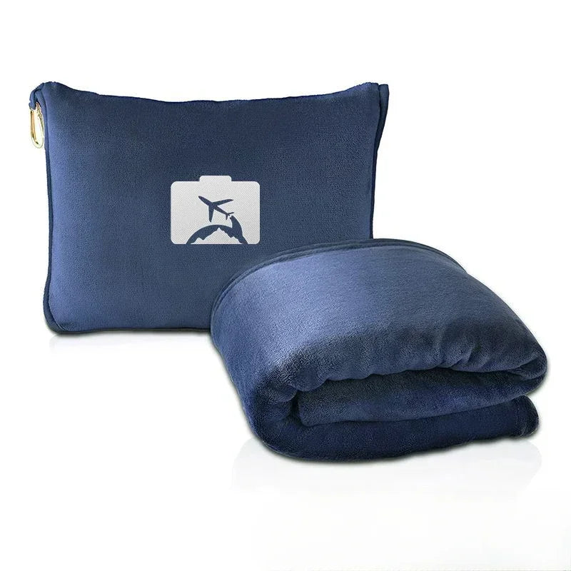 Travel Blanket Cuddle Pillow  2 in 1 Travel Pillow and Blanket Set for Airplanes Fluffy Plush Soft Comfy Thick Lightweight