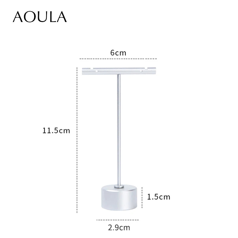 Luxury Dangle Earrings Display Metal Rack T Bar Stand Ring Jewelry Hanger Organizer Ear Studs Storage Holder Shelf Store Selling