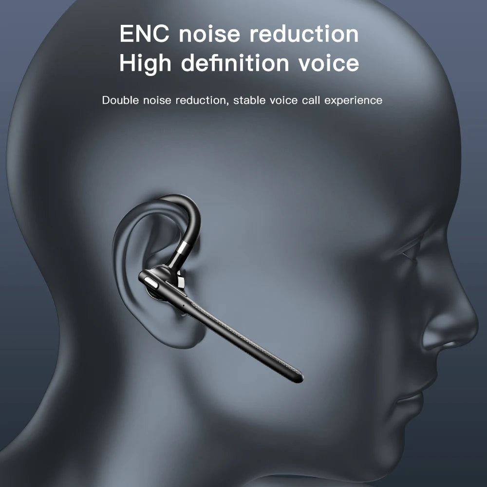 Bluetooth Earphones 5.4 Headphones Stereo Handsfree Noise Canceling Wireless Business Headset With ENC Mic For All Smart Phones