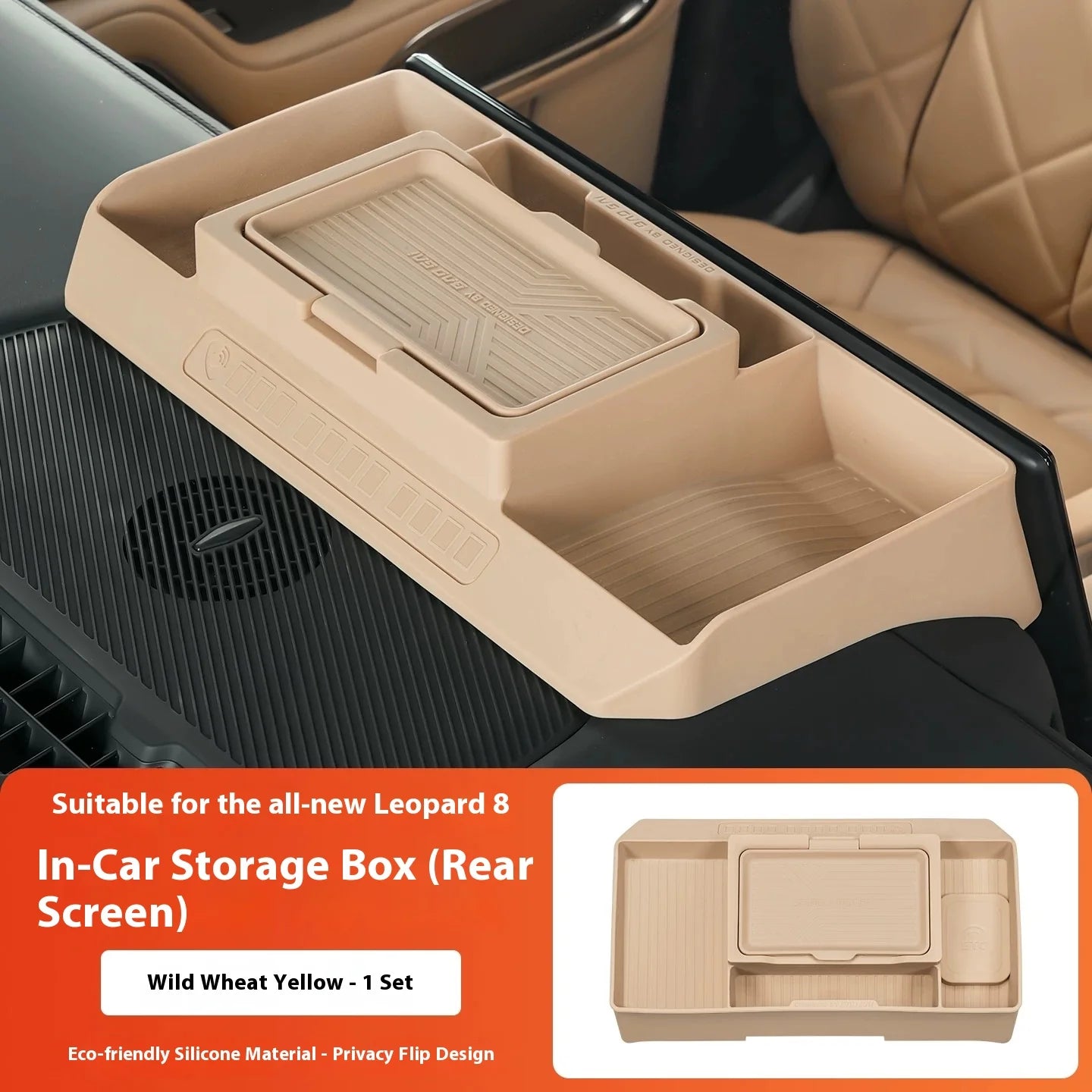 Car Central Control Screen Storage Box Fit for BYD Leopard 8 Modified Auto Dashboard Storage Tissue Box Interior Upgrade Parts
