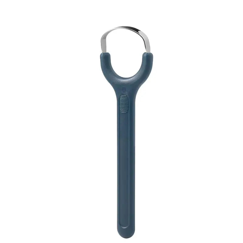1PCS Stainless Steel Tongue Scraper Fresh Breath Cleaning Coated Tongue Toothbrush Oral Hygiene Metal Tongue Scraper