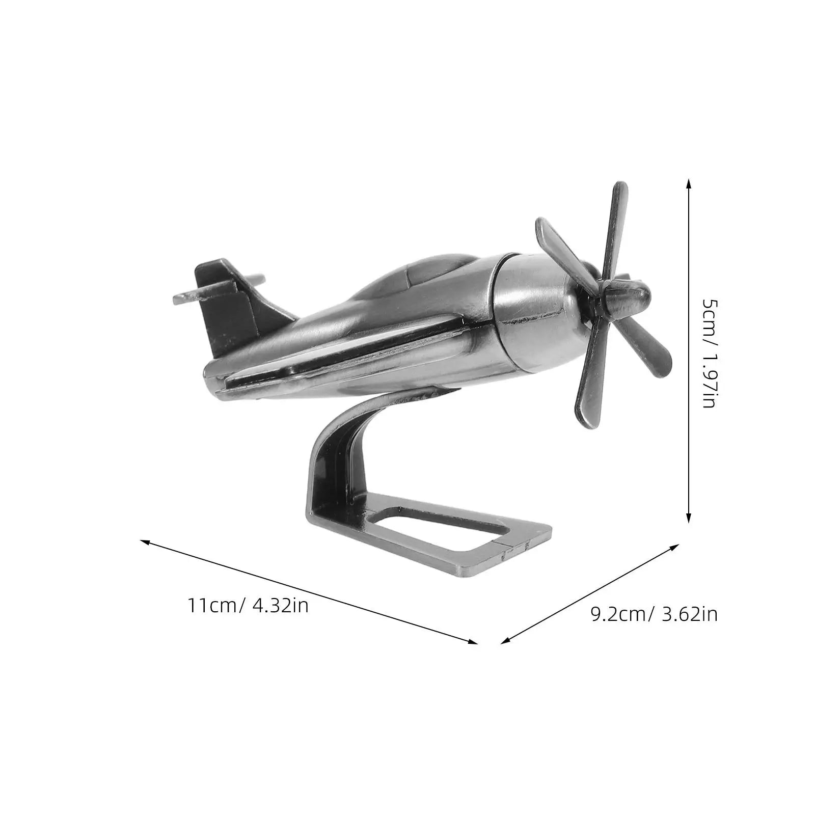 Mini Retro Diecast Propeller Airplane Decorative Metal Plane for Boys Birthday Party Favor Home Office
