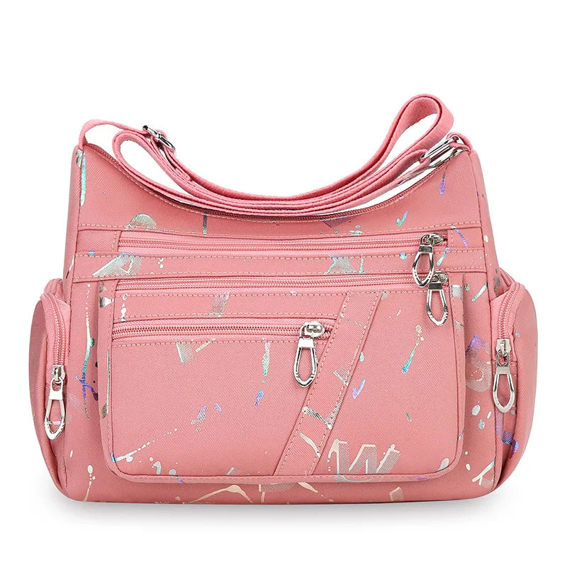 New Fashion Multi-compartment Women's Shoulder Bag Nylon Printed Bag Outdoor Casual Large Capacity Crossbody Bag Drop Shipping