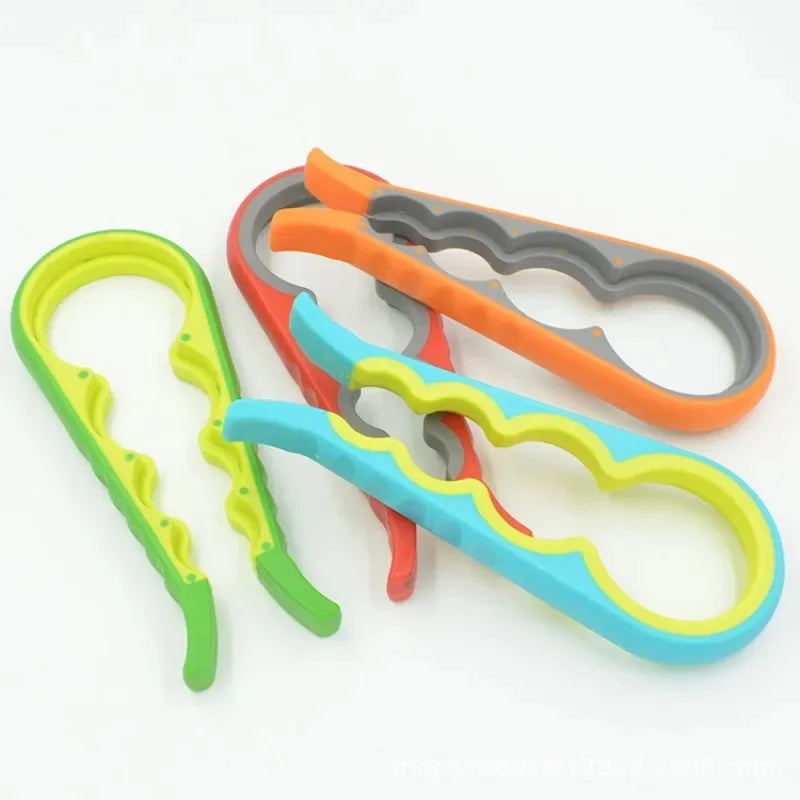Jar Opener Easy Grip Wrench 4 in 1 Handy Save Strength Can Beer Bottle Cap Openers Lid Twist Off Tools Portable Kitchen Gadgets