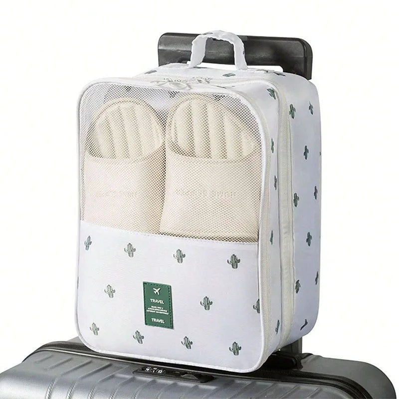 New Travel Shoe Bag Storage Bag Washed Diagonal Breathable Mesh Multiple Pairs of Shoes Portable Shoe Box for Business Trips