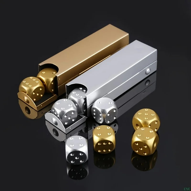 5Pcs/Lot Dice Aluminum Alloy Dices for Family Party Toy Accessories Tabletop Gaming Game Dice Drinking Dice Digital Dices