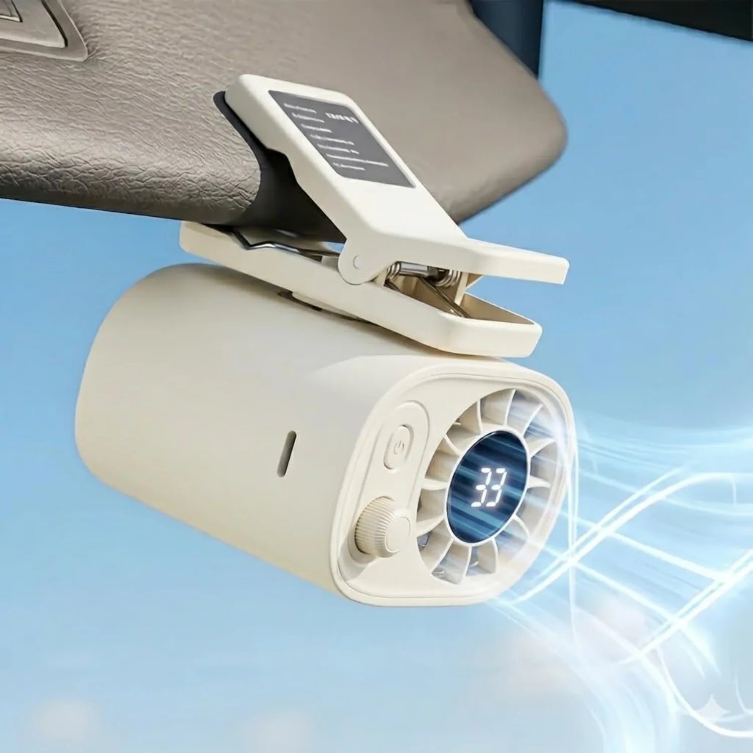 Clip-on fan (5 speed settings)+USB-C Mini Fan, ultra-compact portable handheld fan
