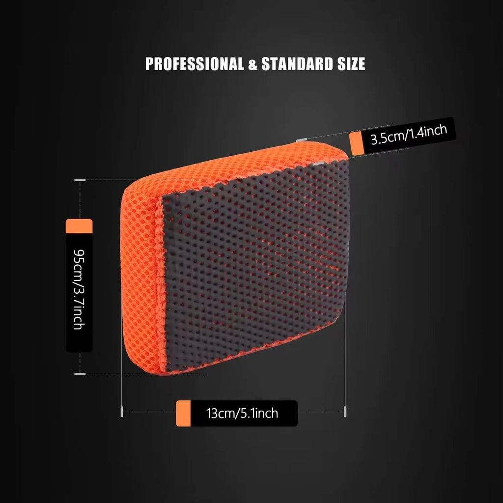 SPTA 1Pc Ultra Clay Scubber Bar Scrubber Orange Sponge Block for Car Wash Paint Detailing Claying