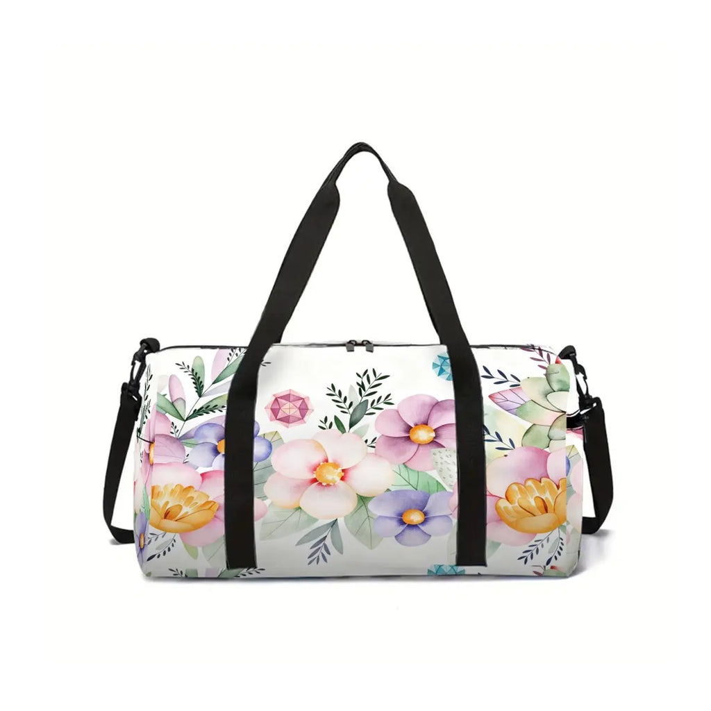 Cartoon Flower Pattern Large Capacity Luggage Bag  For Boy And Girls Best Gifts 2D Cartoon Travel Duffels Hand Bag For Children