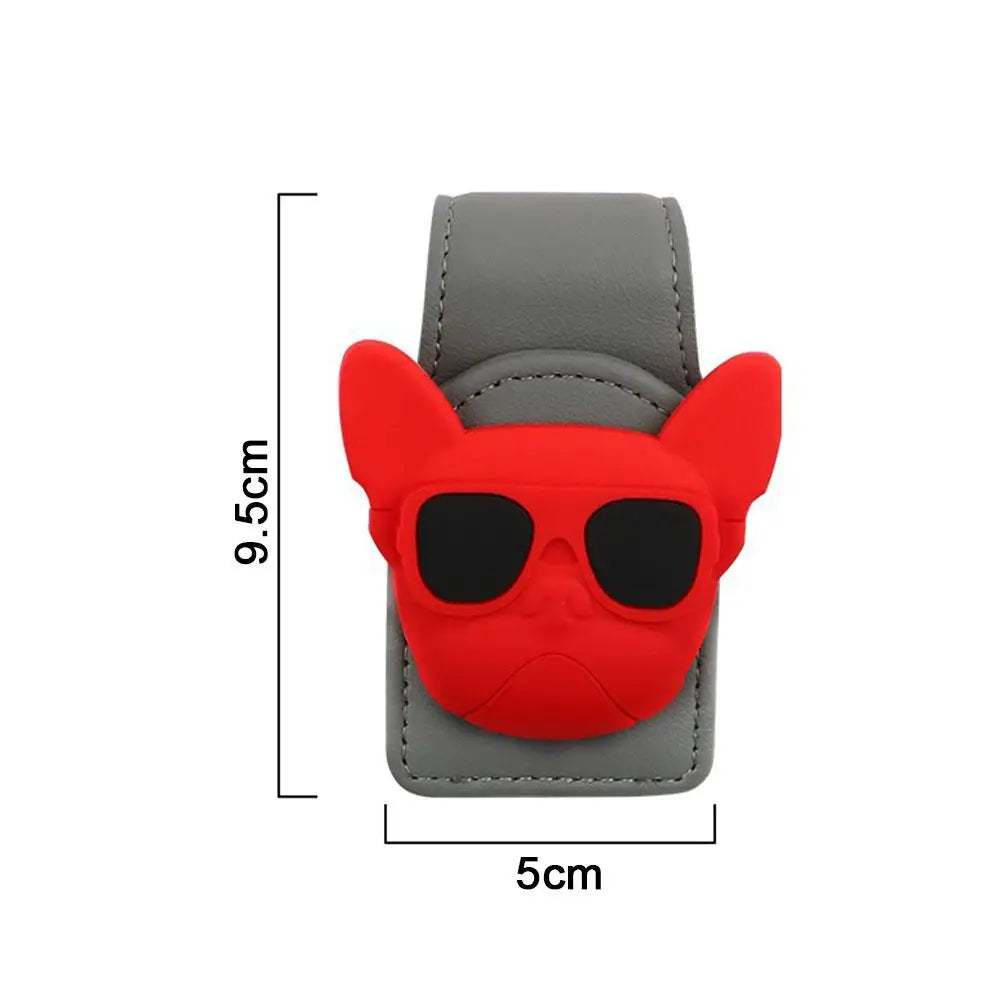 1Pcs Sunglasses Holder Is Suitable For Car Sunshades Magnetic Leather Sunglasses Clip And Ticket Clip Car Sunshade Accessories ﻿