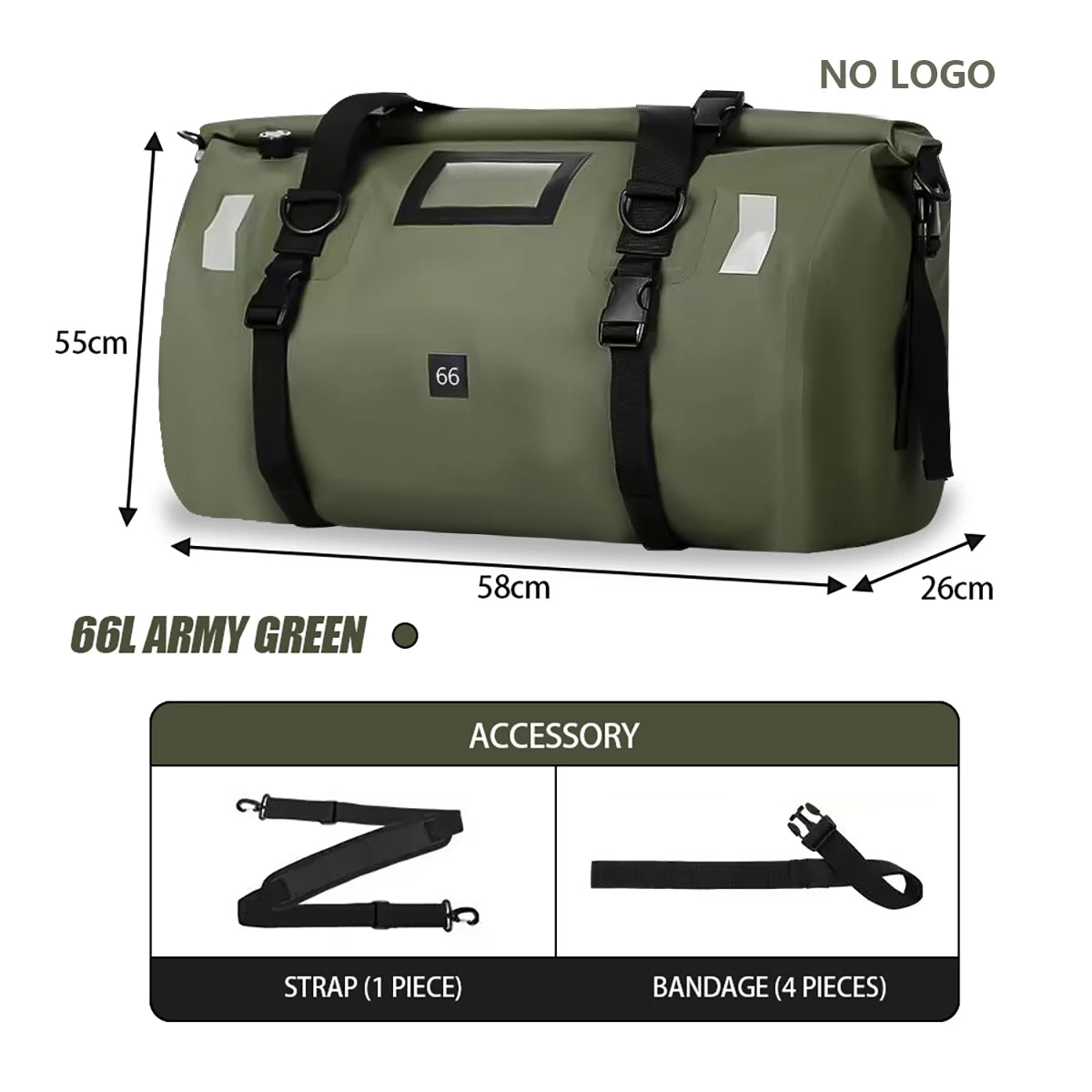 Motorcycle Bag Waterproof MTB Bike Trunk Bag Rear Travel Luggage Carrier Portable Saddle Seat Cycling Acessoriy 40L/66L/80L/90L