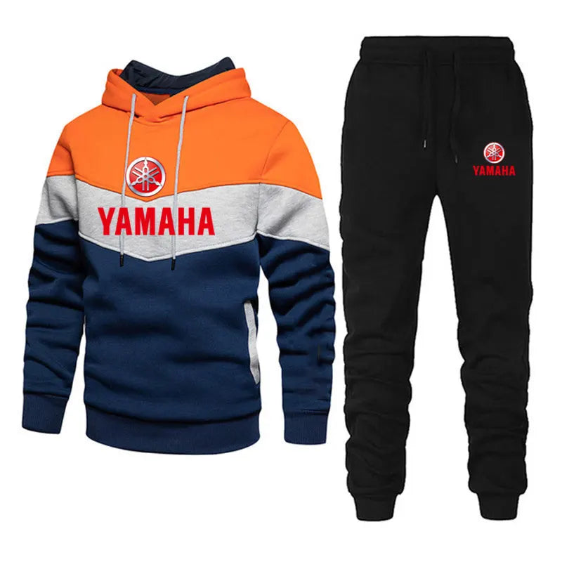 Yamaha logo printed men's casual sport jacket with hood for outdoor cycling and racing enthusiasts, suitable for spring clothing