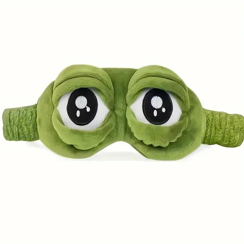 1 Cute Companion Soft Frog Sleeping Eye Mask, Comfortable Eye Protection, Suitable for Quiet Naps and Power Outages,