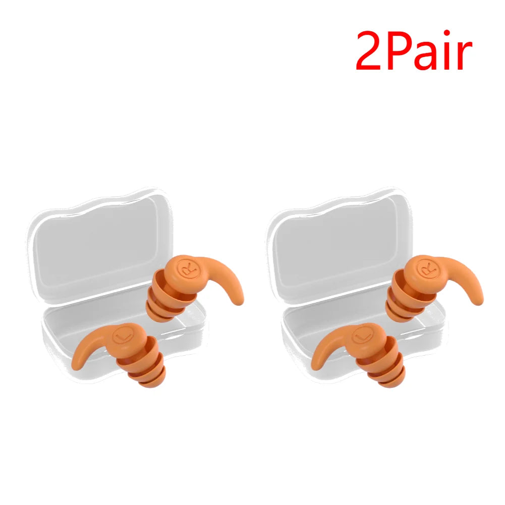 Children Silicone Ear Protector Canceling Noise 3 Layers Swimming Earplugs Hearing Protector anti-noise Plugs Noise Reduction