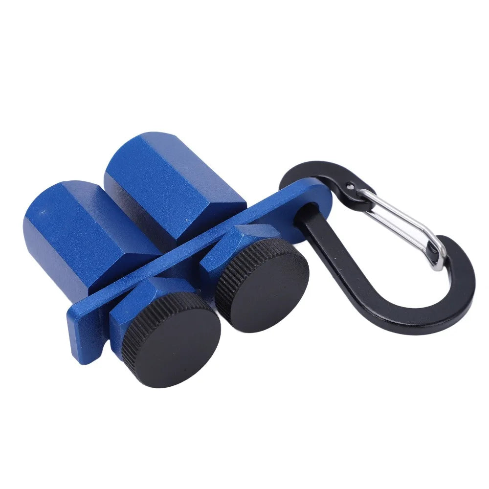 With Holder and Carabiner Tall Stair Gauges Aluminum Alloy Blue Framing Square Attachment Hex Flat Design Thumb Screw