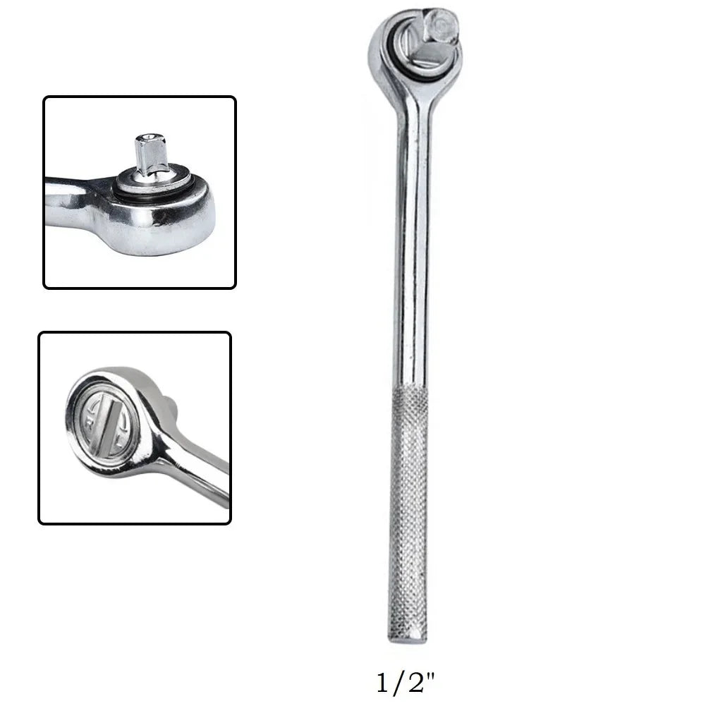 1/4 3/8 1/2 High Torque Ratchet Wrench Socket Quick Release Square Heads Spanner For Cars Boats Trucks Maintenance Tools -Parts