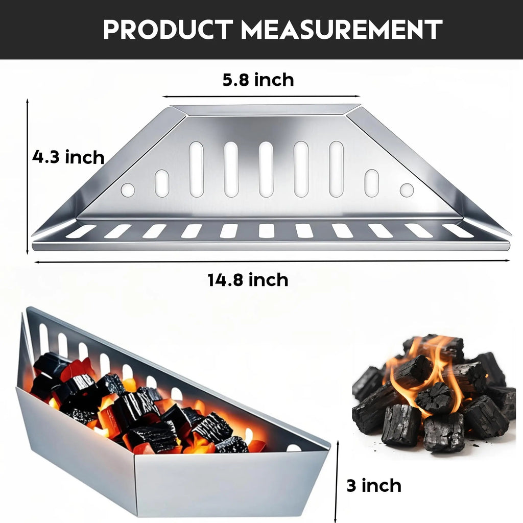 BBQ Stainless Steel Charcoal Basket for Weber Char-Basket Charcoal Holders Compatible with Weber 22 inch Charcoal Container
