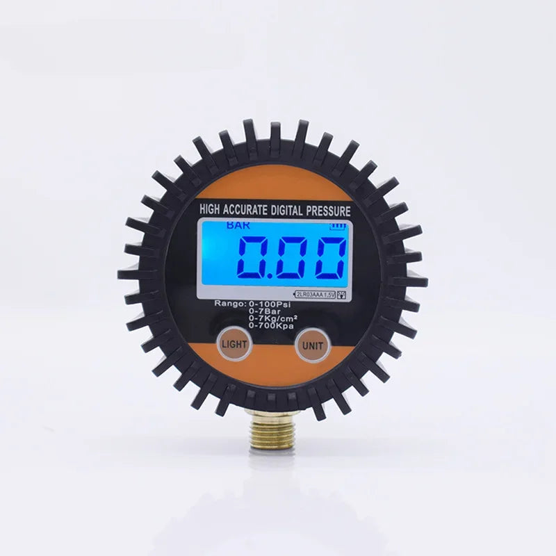 Stable High Precision Full View Digital Pressure Gauge 0-100PSI Electronic Pressure Gauge Pressure Gauge G1/4