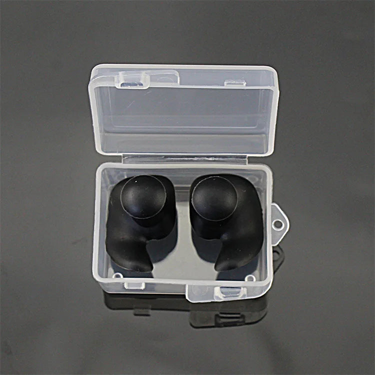 2 PCS Silicone Waterproof Earplug Environmental Soft Ear Plugs Adult Children Swimmers Swimming Diving Portable Earplug W/ Box