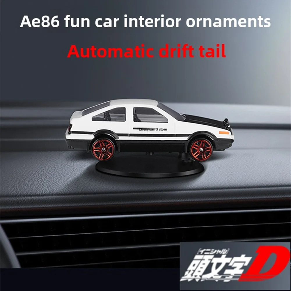 AE86 Car Individuality Center Console Decoration Sports Car Drift Rotating Decor Auto DashboardTurning Racing Model Decoration