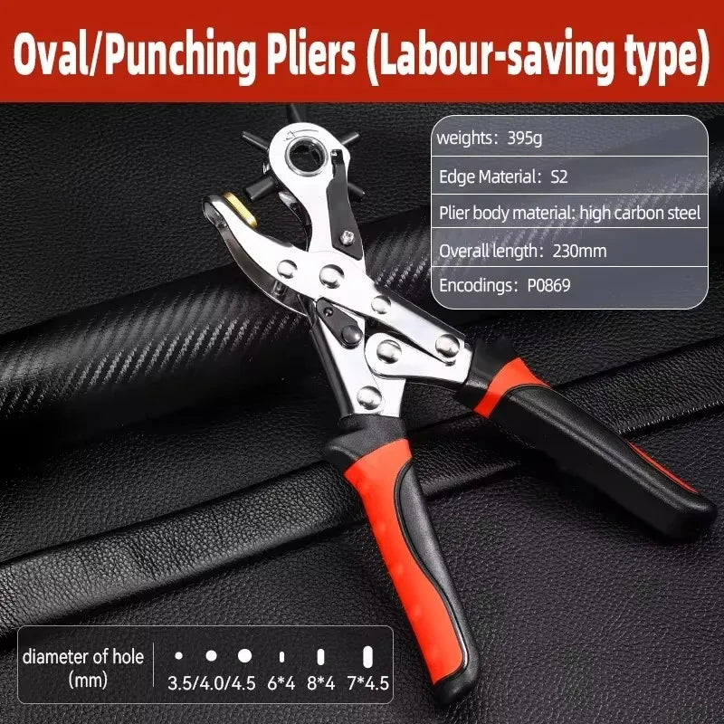 Leather Hole Punch Pliers Belt Watch Strap Eyelet Puncher Multifunctional Handmade Craft Hardware Repair Tool