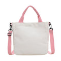 Custom Printed Solid Color Canvas Crossbody Shoulder Bag for Women Foldable and Reusable Multifunctional Shopping Handbag Purses