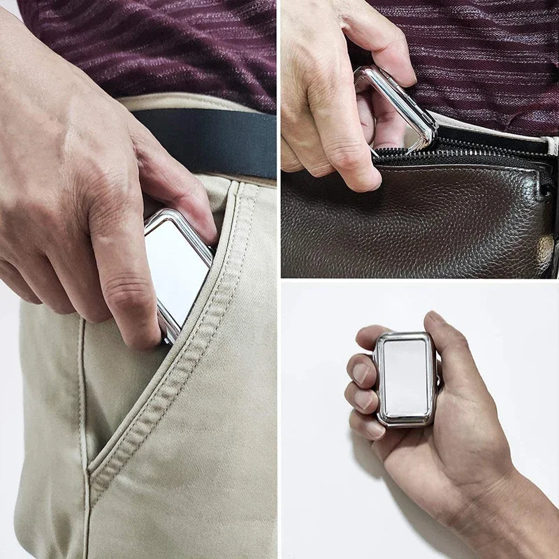 Mini Portable Metal Ashtray for Cars, Desk Ashtray with Lockable Lid, Pocket Ashtray, Gift for Men, 1Units.