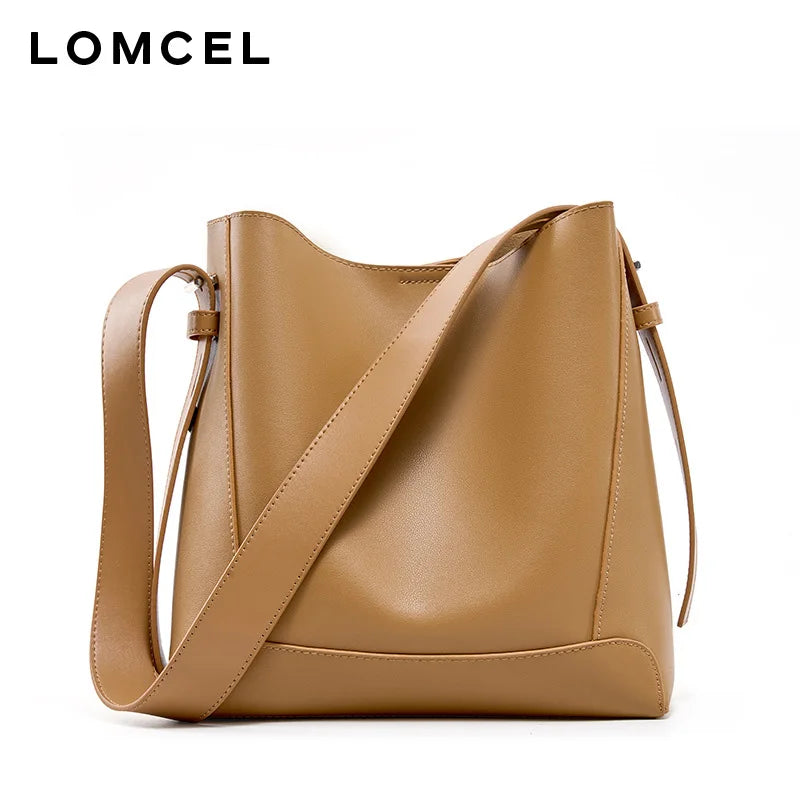 LOMCEL 7 Large bag New autumn-winter women's bag, crossbody bag, versatile genuine leather single shoulder bag, large capacity