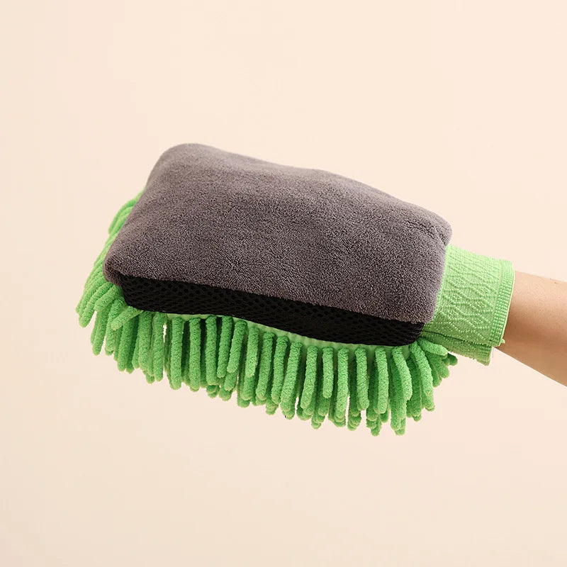 Car Wash Glove Coral Mitt Soft Anti-scratch for Car Wash Multifunction Thick Cleaning Glove Car Wax Detailing Brush