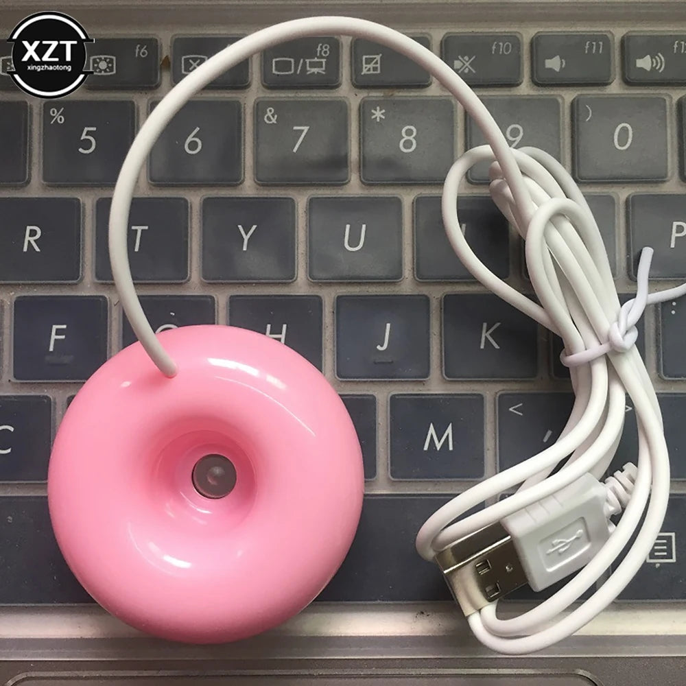 Portable Air Purifier Usb Mini Desktop Humidifier Incense Diffuser Creative Donut Shape Humidifier Home Office