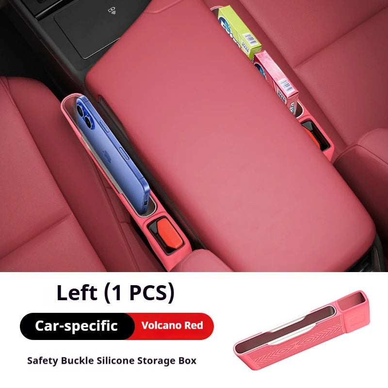 For Audi A3 A4 Seat Belt Storage Box A5 A6 A7 Q5 Q6 Q7 Q8 S4 S5 S8 RS5 RS6 Silicone Seat Side Gap Storage Box Car Accessories